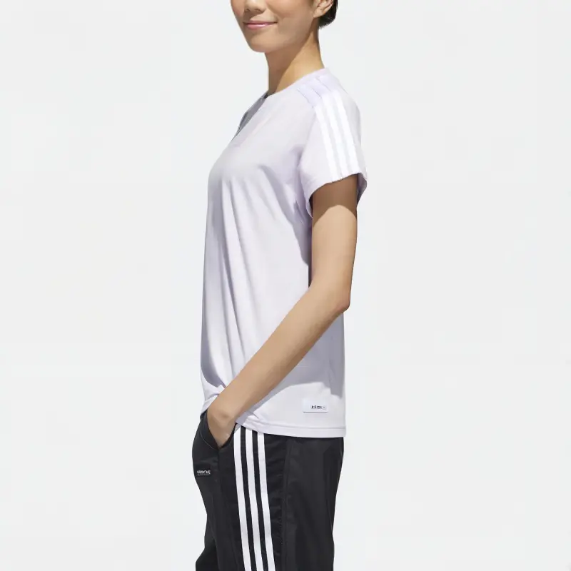 Adidas Neo Raglan Sleeve T Shirt Women's Light Purple White-3