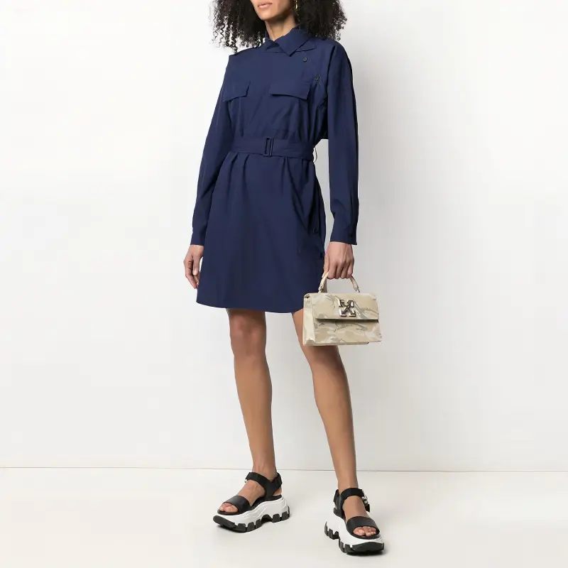 KENZO Long Sleeved Dresses Women's Blue-1