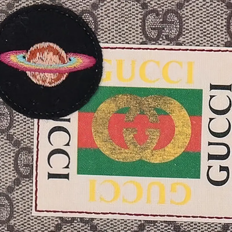 GUCCI Canvas With Leather Wallet Men's Ebony/Multicolor-5