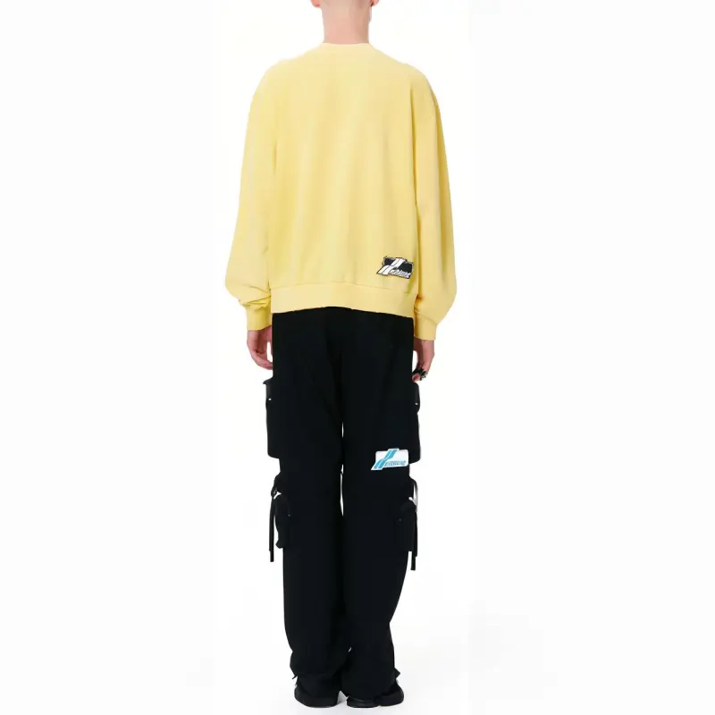 WE11DONE Logo print Crew Neck Sweatshirt-3