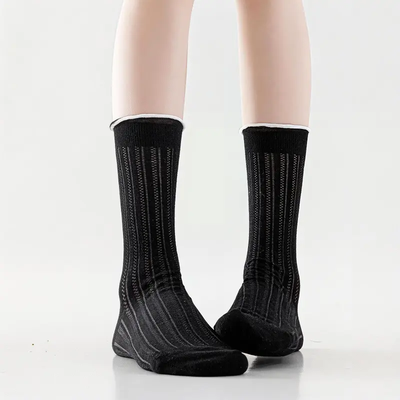 AUGUST Mid-Calf Socks Women's 5 Pack Mixed Color-3