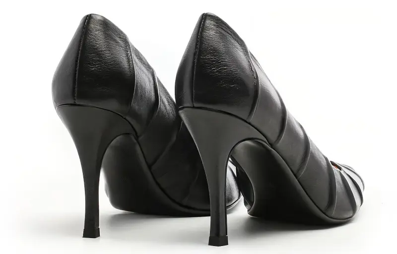 CERRUTI 1881 Fashion Versatile Pointed Toe Slim Heel High Heels Women's Black-3