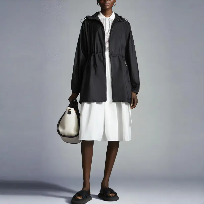 Moncler FW22 Trench Coat Women's Black-1
