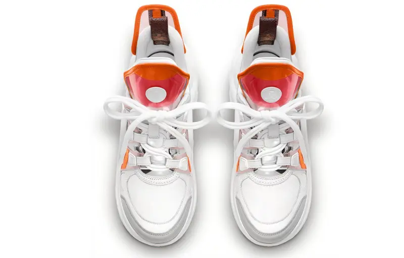 LOUIS VUITTON Lv Archlight Sports Shoes White/Orange Women's-4