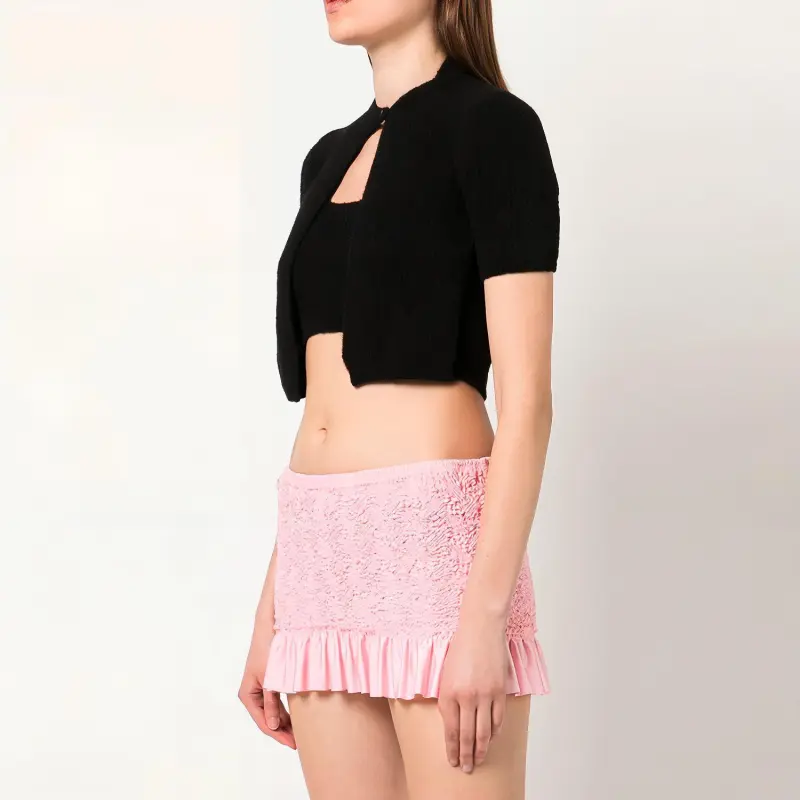 Alexander Wang Layered look Cropped Knitted Top-3
