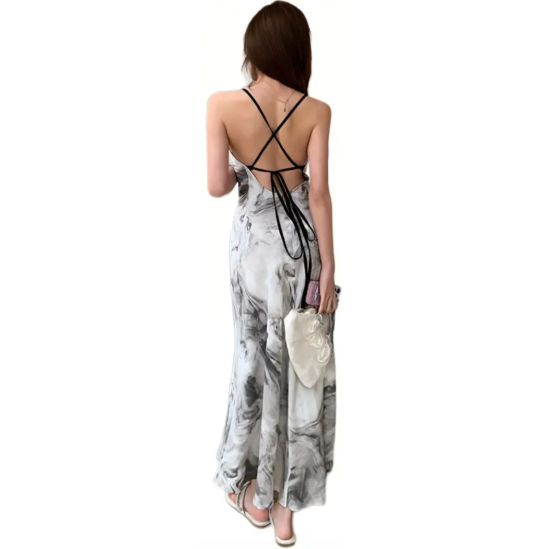 Si Bei'er Slip Dresses Women's Multicolor-2