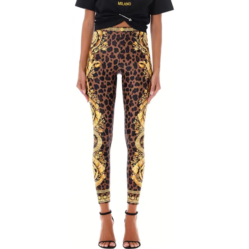 VERSACE Barocco-Printed Leggings-1