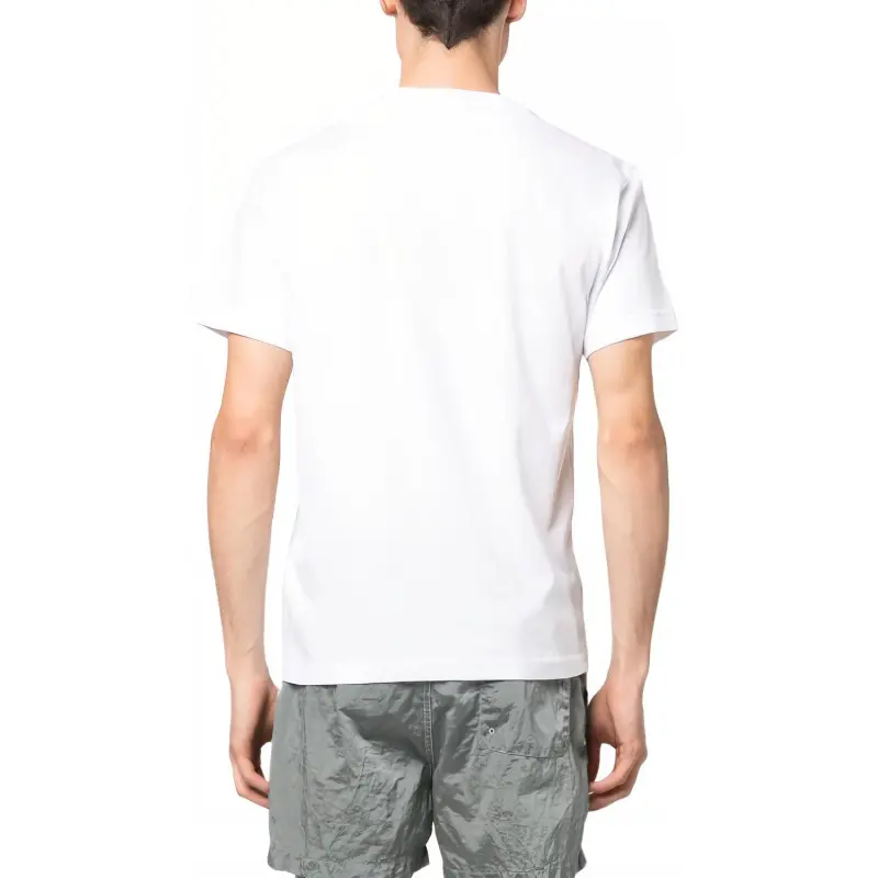 STONE ISLAND Organic Cotton Fissato Effect T shirt-4