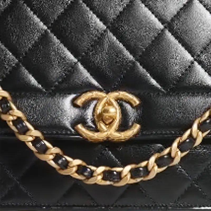 CHANEL Calfskin Handbag, Shoulder Bag, Crossbody Bag Tubas Women's Black-1