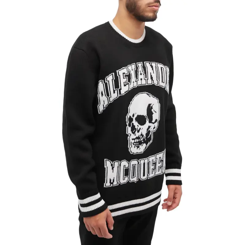 Alexander McQueen Skull Intarsia Knit Pullover-4