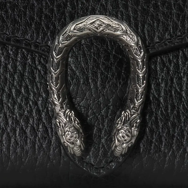 GUCCI Dionysus Leather Chain Bag, Handbag, Coin Purse, Shoulder Bag Women's Black-4