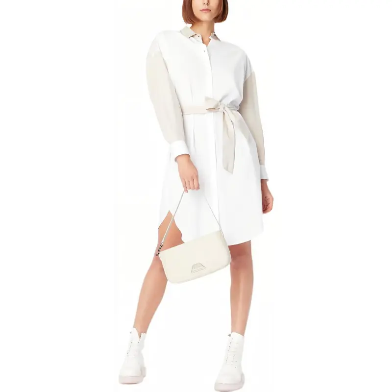 ARMANI EXCHANGE Long Sleeved Dresses Women's White-1