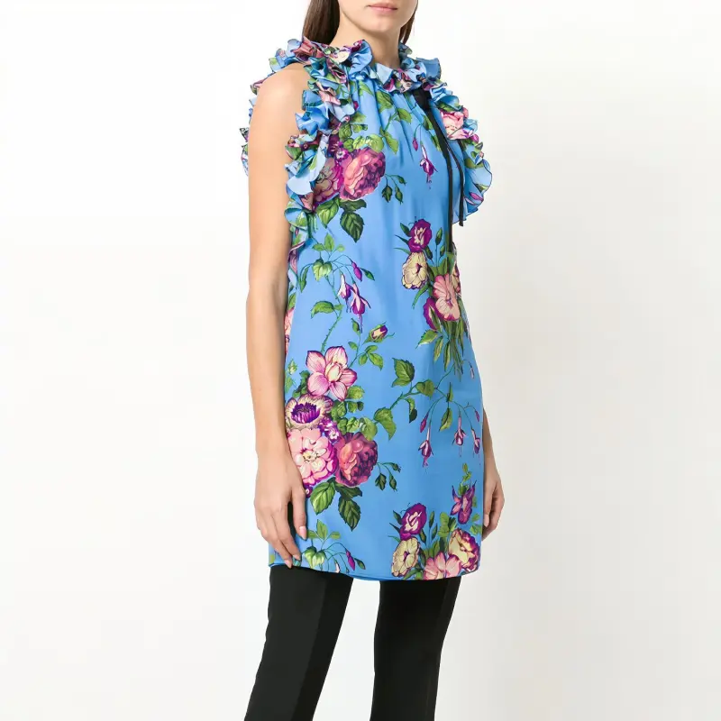 GUCCI FW21 Sleeveless Dress Women's Blue-2