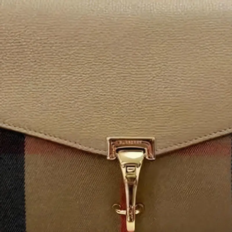 Burberry Cow Leather Shoulder Bag, Crossbody Bag Women's Beige & Brown-1