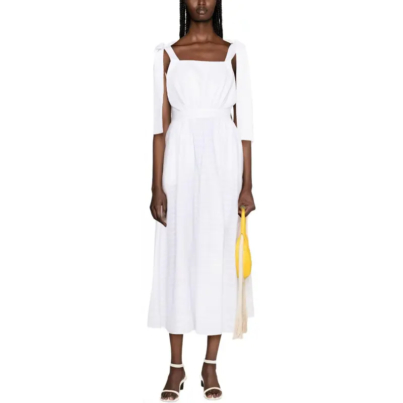 MSGM Bow detail Midi Dress-1