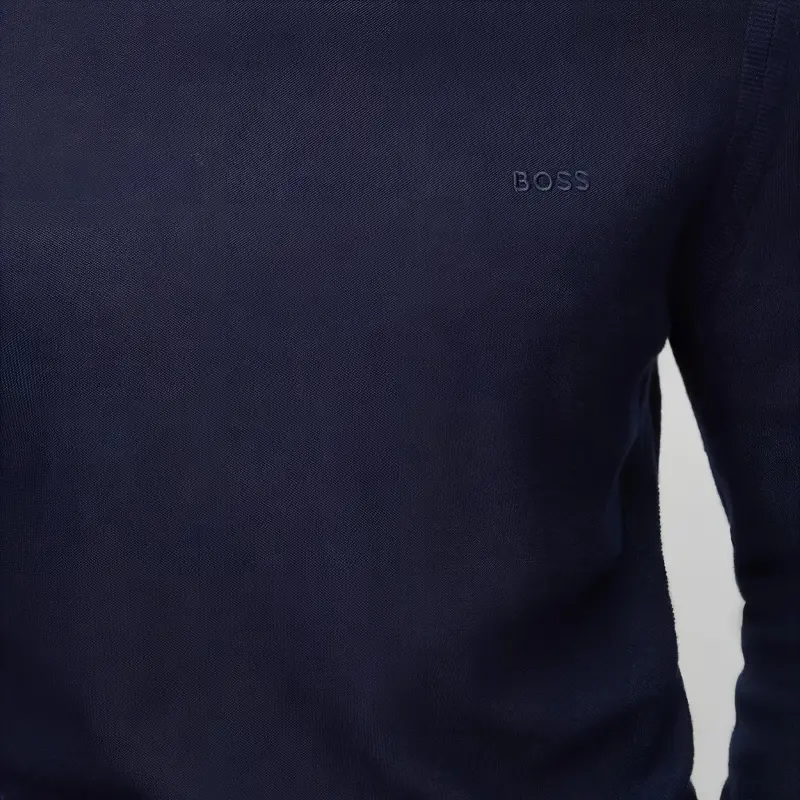 HUGO BOSS Logo embroidered High neck Jumper-5