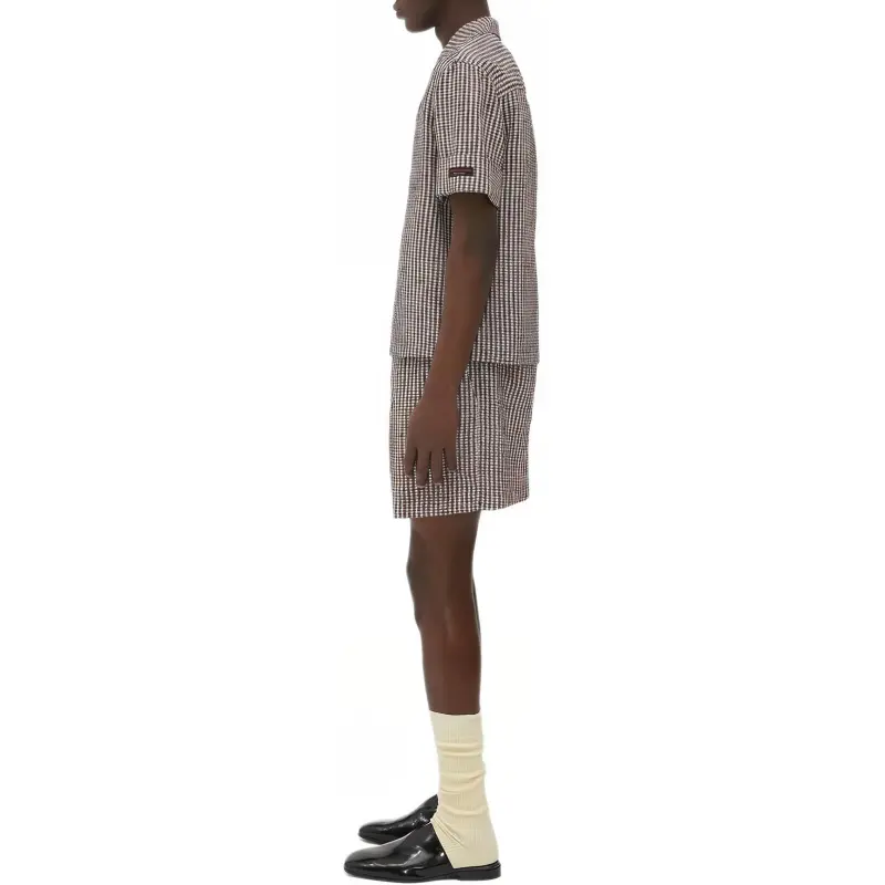Bottega Veneta Logo Detailed Checkered Shorts-2
