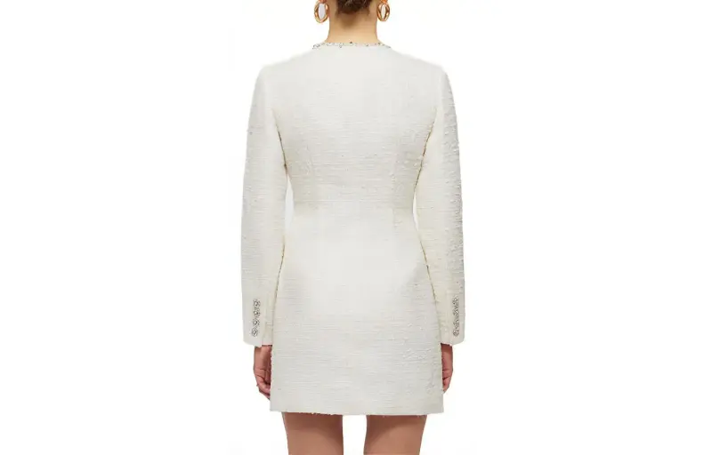 Self portrait Long Sleeved Dresses Women's White-1