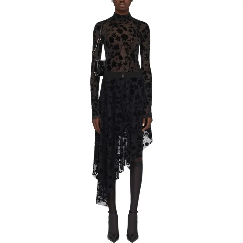 Givenchy Ribbed-knit Asymmetric Dress-1