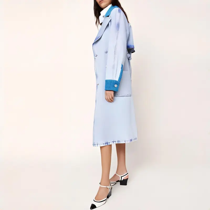 CHANEL Coats Women's Blue-1