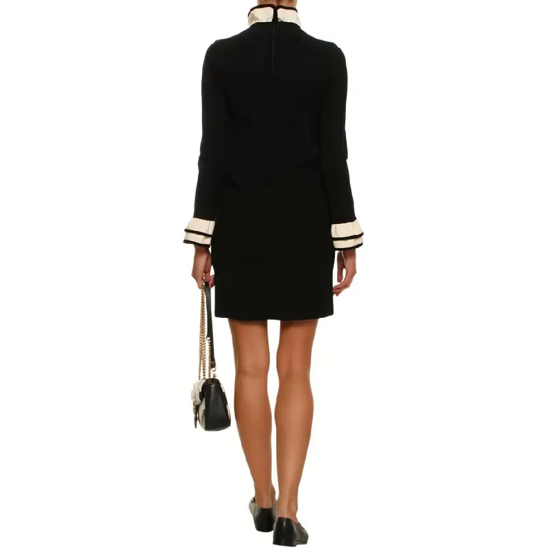 GUCCI Long Sleeved Dresses Women's Black-3