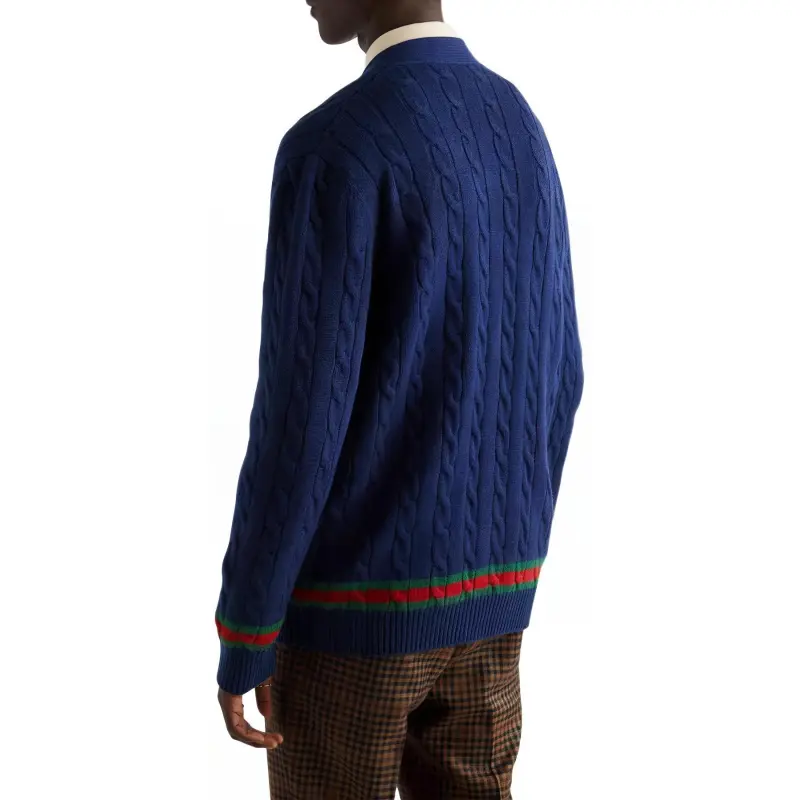 GUCCI Cashmere And Wool Cable Knit Cardigan-2