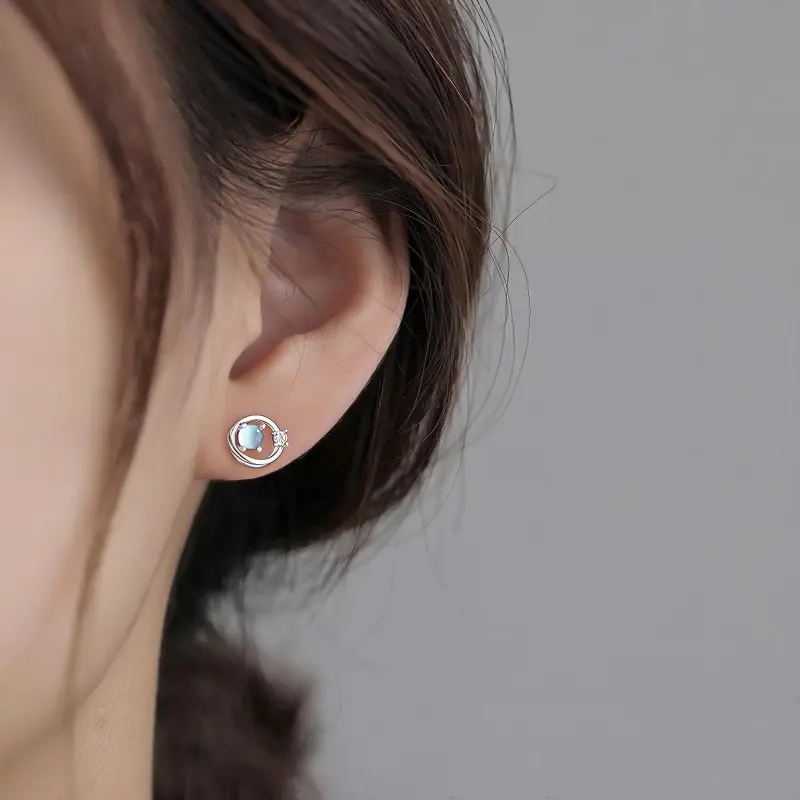 Zocai S925 Silver Stud Earrings Women's-4