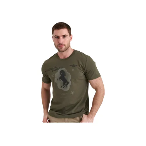 AERONAUTICA MILITARE 아미 그린 남성 티셔츠