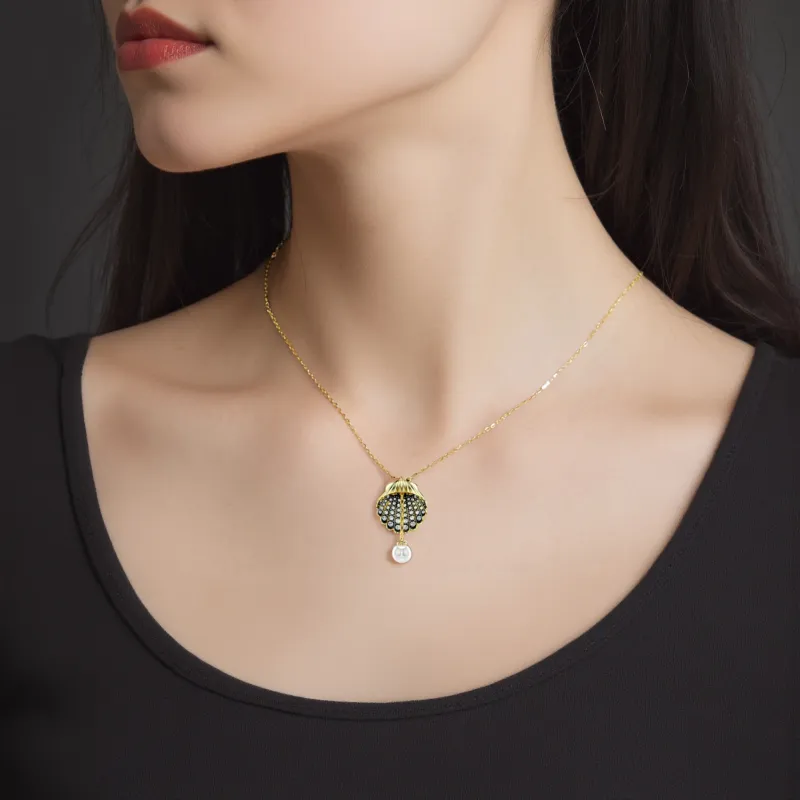 Swarovski Idyllia Gold-Tone Plated Faux Crystal Faux Pearl Necklaces Women's Gold-4