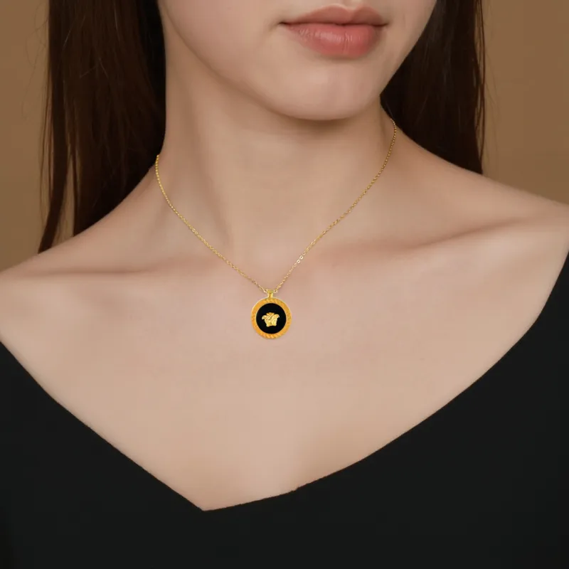 VERSACE Medusa Pendant Necklace-4