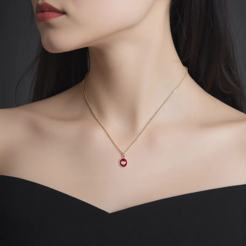Pyrrha 14K Yellow Gold Loving Talisman Diamond Pendant Necklace-2