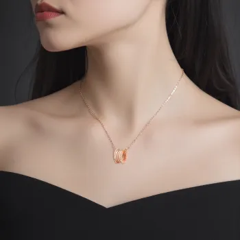 BVLGARI B.Zero1 Series Diamond Necklaces Unisex