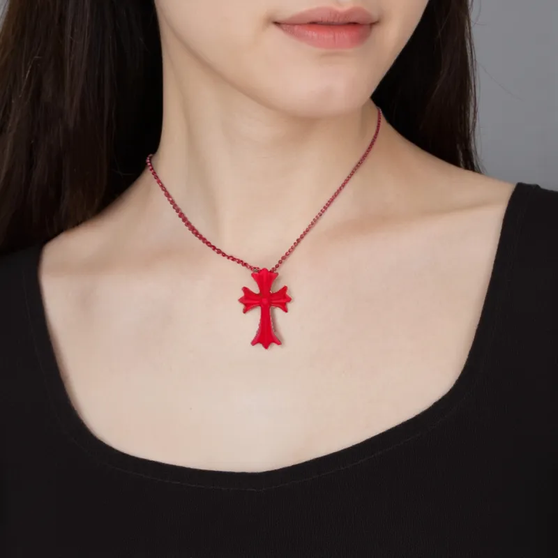 Chrome Hearts Brass Silicone Necklaces Unisex Red-2