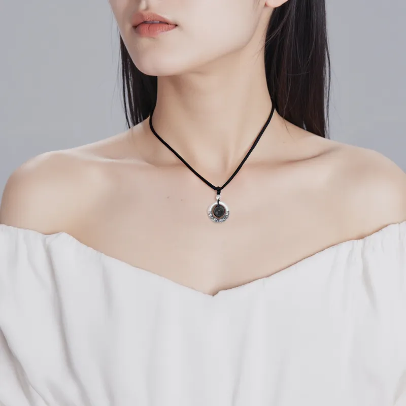 Inker Good Stone 999 Fine Silver Necklaces Unisex-7