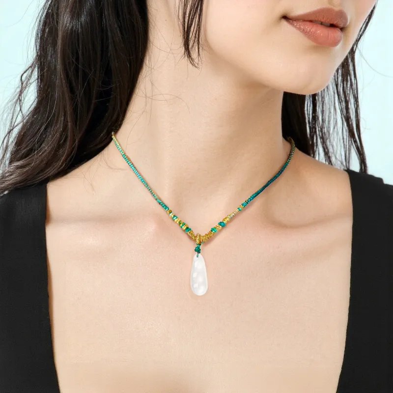 CHOW TAI SENG Natural Chalcedony Necklaces Women's-5