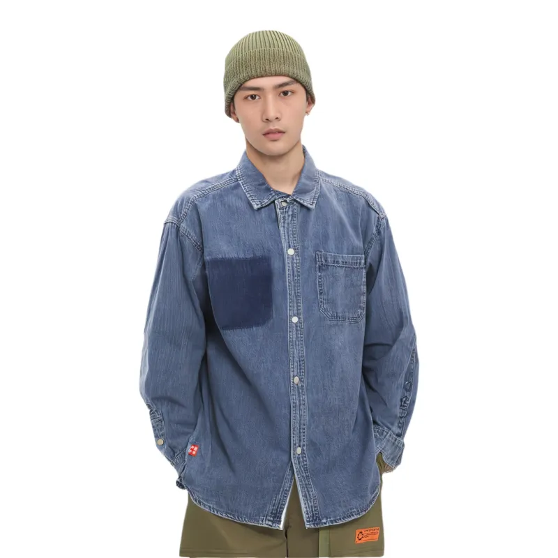 LiNing Shirt Men's Light Blue Denim-3