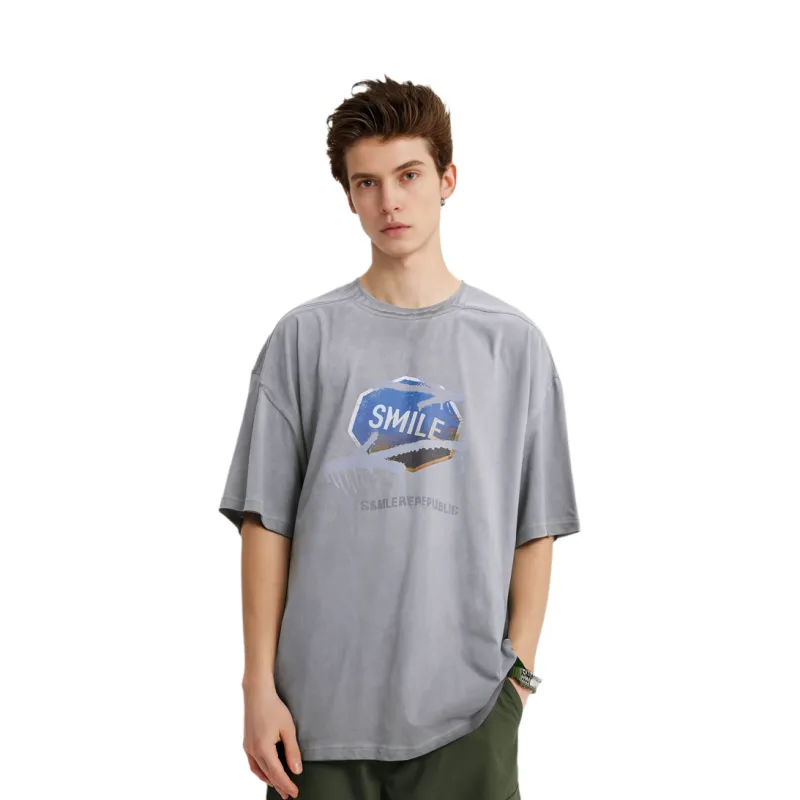 SMILEREPUBLIC T Shirt Unisex Gray-3