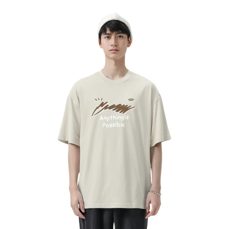 LiNing Sports Life Collection T Shirt Men's Mica Gray-2
