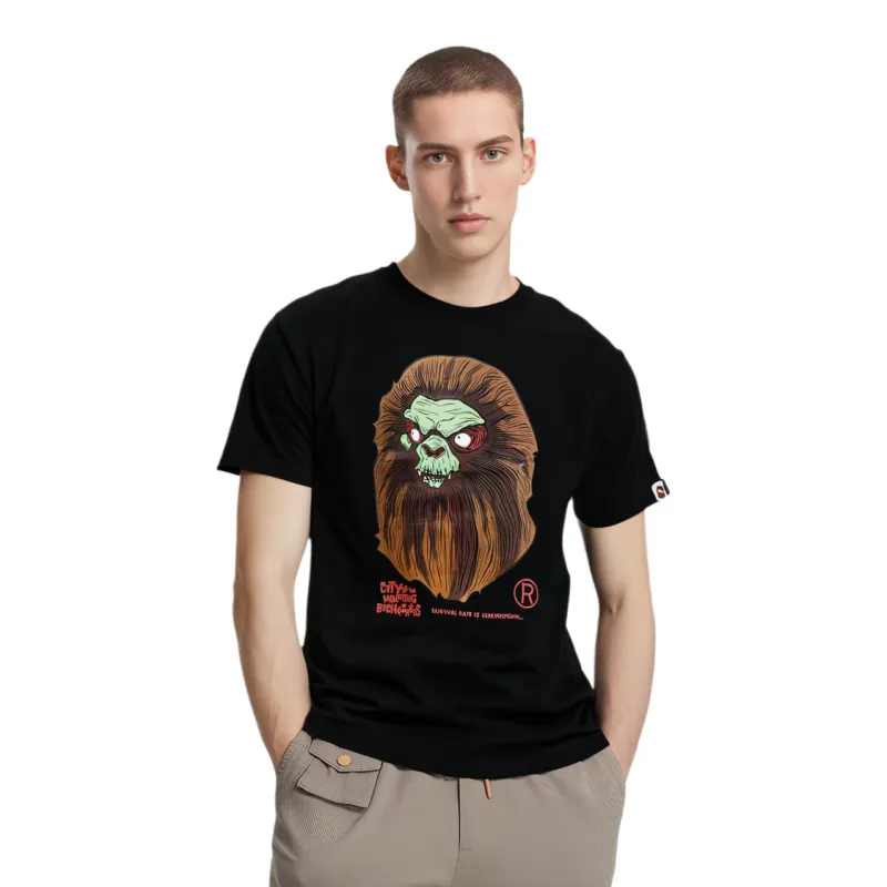 Bape A BATHING APE Horror Mad Face Tee-1