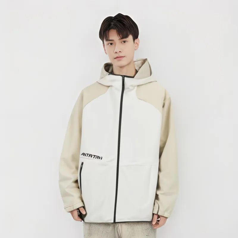 Anta Variety Training Collection Jackets & Coats Men's Wheat Grain Gray/Plain Khaki-5