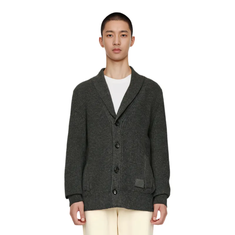 LOUIS VUITTON Cashmere Blend Shawl Collar Cardigan-4