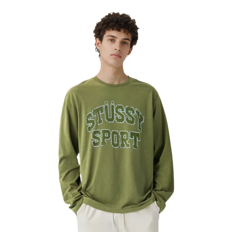 Stussy 2 Tone Cotton Mesh Crew-9