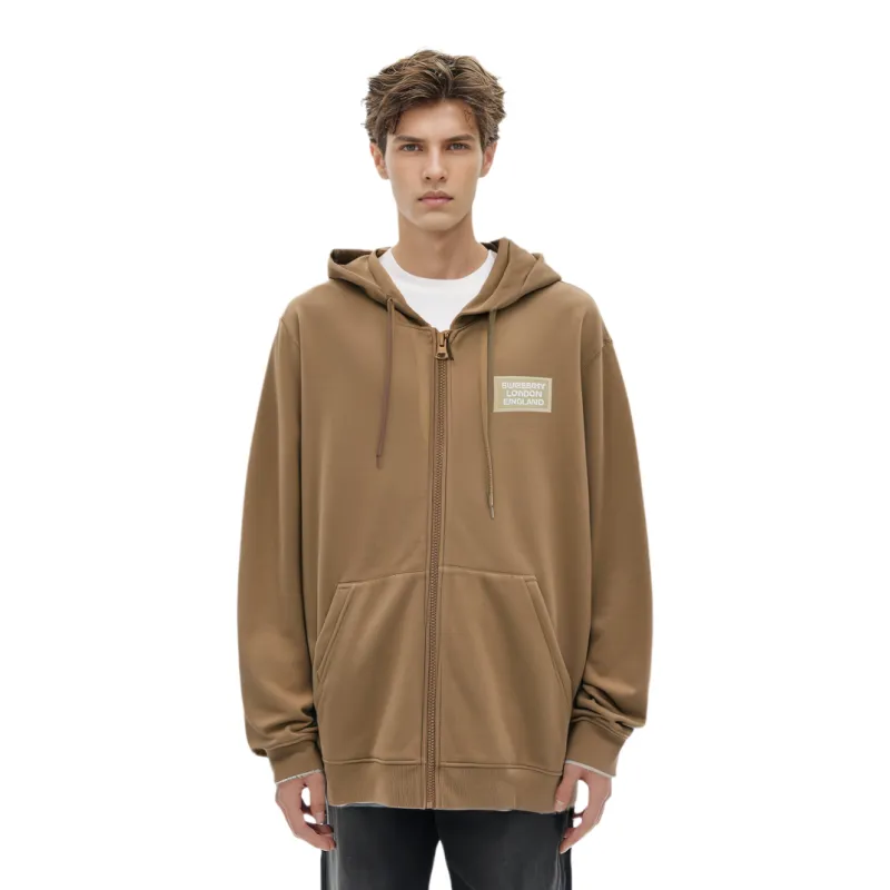 Burberry Hove Logo Print Zip Hoodie-2