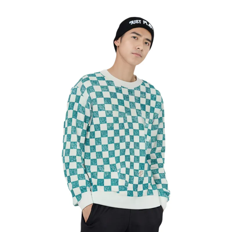 LOUIS VUITTON Damier Printed Crewneck-5