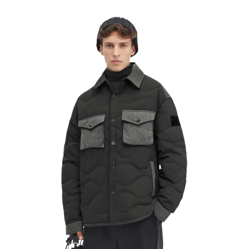 Levi's Down Jacket Men's Blue Black Multicolor-2