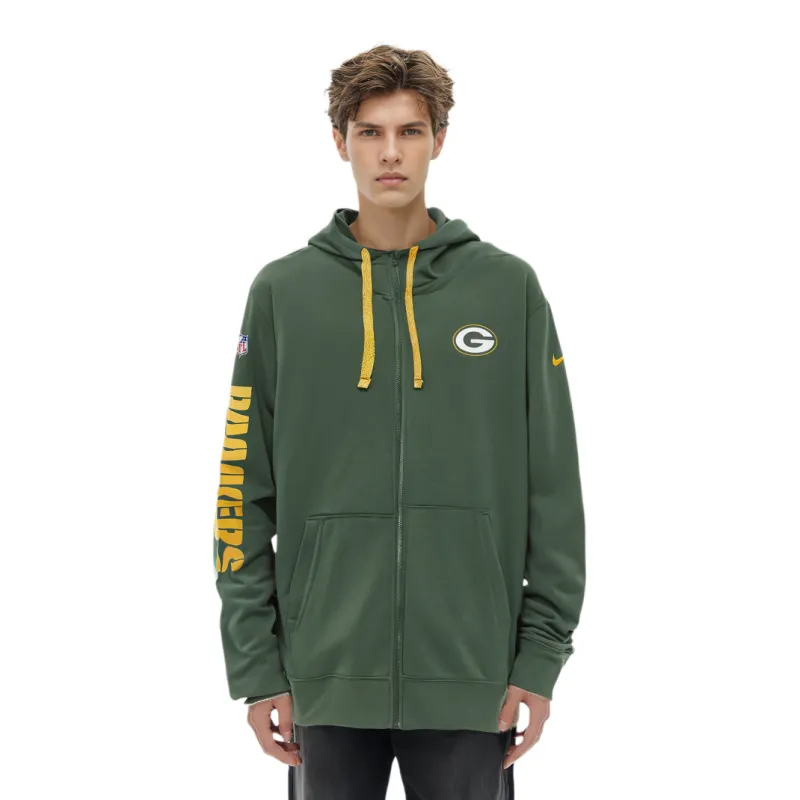 Nike Bay Packers Sideline Team Issue Club Men's Nike Full Zip Hoodie-2