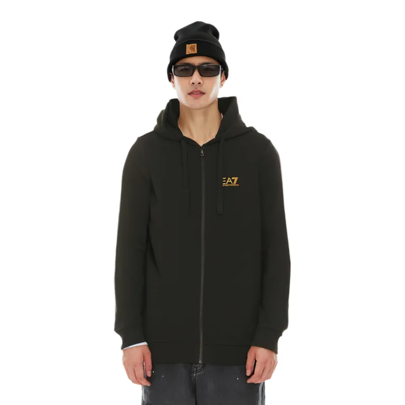EMPORIO ARMANI Logo Print Hooded Jacket-4