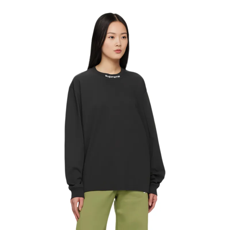 Supreme Embroidered Collar L/S Top-2