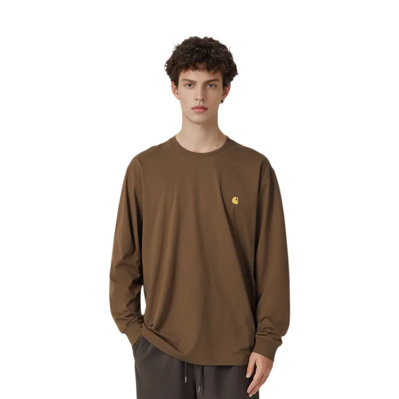 Carhartt WIP Chase T Shirt T Shirt Men's Chocolate-2