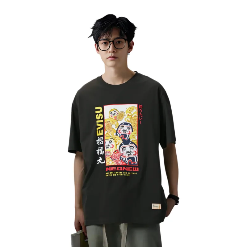 EVISU T Shirts Men Black-2